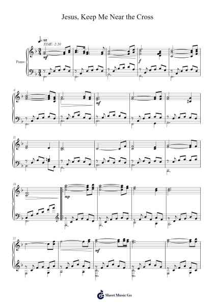 Jesus, Keep Me Near the Cross Sheet Music by Fanny Crosby-Arr.Bunjoan Payley