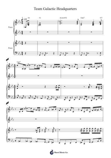 Team Galactic Headquarters Sheet Music by Go Ichinose-Arr.Norgiles