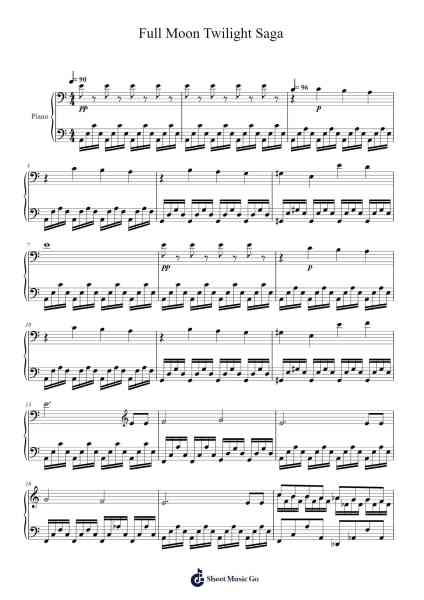 Full Moon Twilight Saga Notenblatt von Alexandre Desplat-Arr.Tertin