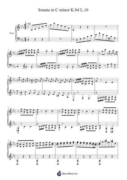 Sonata in C Minor, K.84 L.10 Sheet Music by Domenico Scarlatti-Arr.Foxbroad Wilsey