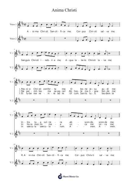 Anima Christi Sheet Music by Marco Frisina-Arr.Trutor Hubno