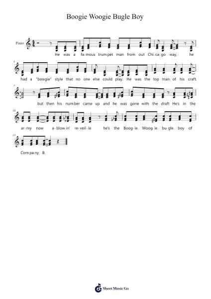 Boogie Woogie Bugle Boy Sheet Music by undefined-Arr.Wescan