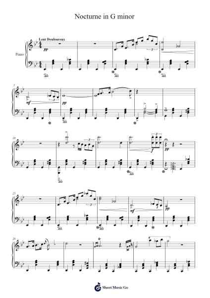 Nocturne in G minor Sheet Music by danubioa09121-Arr.Osham Noelchi