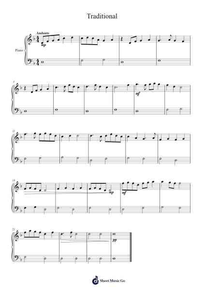 Traditional Sheet Music by Kevin Manthei-Arr.Leiflance Bessvian