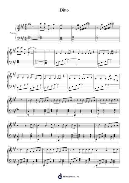 Ditto Sheet Music by NewJeans-Arr.Housebuck Boylejones