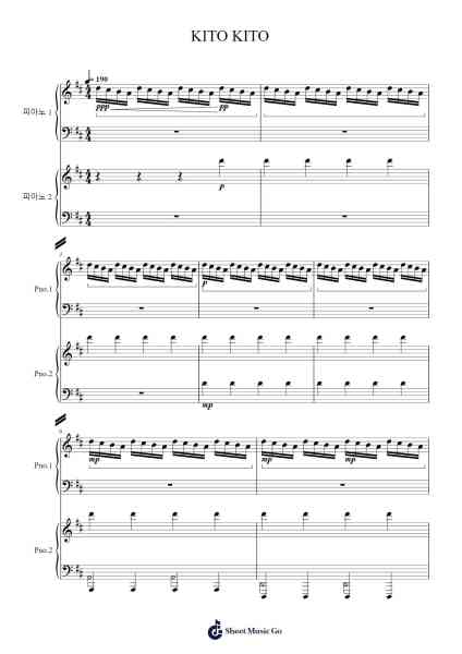 KITO KITO Sheet Music by Takagi Masakatsu-Arr.Glalain Borhys