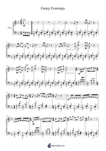 Funny Footsteps Sheet Music by Hiroki Morishita-Arr.Churwalsh
