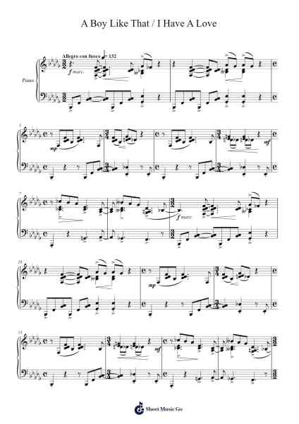 A Boy Like That / I Have A Love Sheet Music by Leonard Bernstein-Arr.Billel Samry