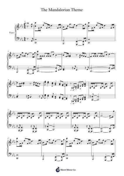The Mandalorian Theme Sheet Music by Ludwig Göransson-Arr.Sampsteele