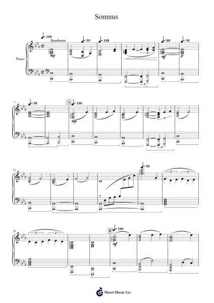 Somnus Sheet Music by Yoko Shimomura-Arr.Diabaird