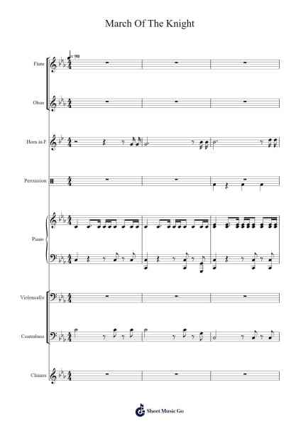 March Of The Knight Sheet Music by Bertdawn Gorcooke-Arr.Hartclife Joudrea