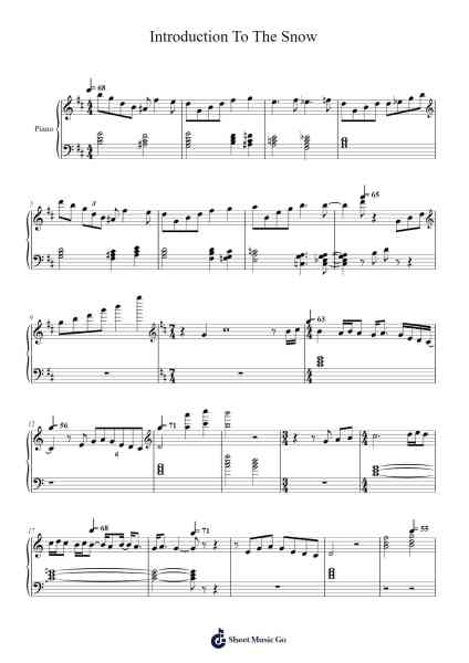 Introduction To The Snow Sheet Music by Miracle Musical (ミラクルミュージカル)-Arr.Wavieve Katdy