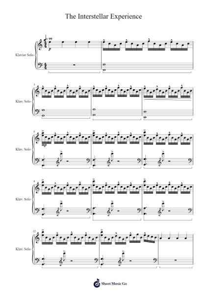 The Interstellar Experience Sheet Music by Tony Ann-Arr.Franfield Pricecil