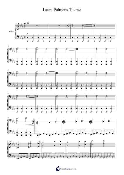 Laura Palmer's Theme Sheet Music by Angelo Badalamenti-Arr.Blanmiles