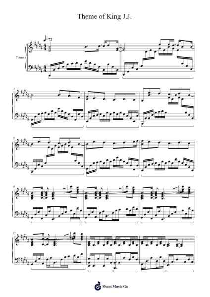Theme of King J.J. Sheet Music by undefined-Arr.Nanriah Obrook