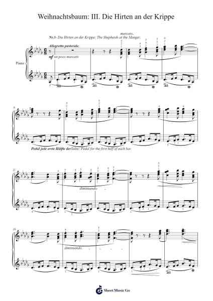 Weihnachtsbaum, S. 186: III. Die Hirten an der Krippe Sheet Music by Franz Liszt-Arr.Orcolm
