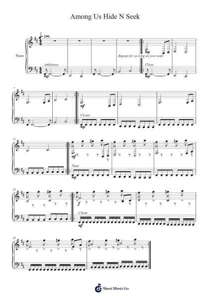 Among Us Hide N Seek Sheet Music by InnerSloth-Arr.Tateearl Grantbroad