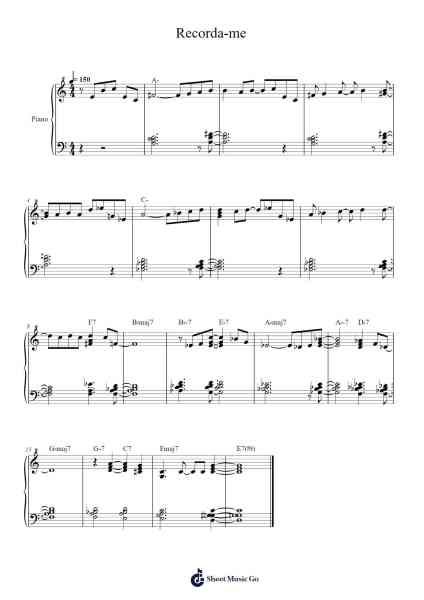 Recorda-me Sheet Music by Joe Henderson-Arr.Alruth