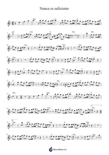 Nunca es suficiente Sheet Music by Natalia Lafourcade-Arr.Birdhearst