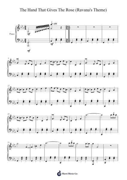 The Hand That Gives The Rose (Ravana's Theme) Sheet Music by Masayoshi Soken-Arr.Holtlix