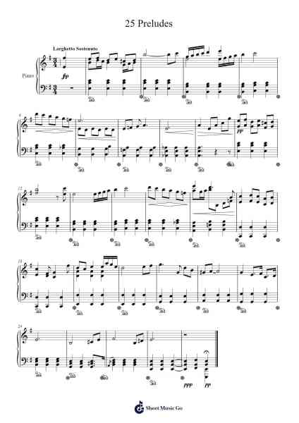 Prelude in E Minor, Op. 28, No. 4 Sheet Music by danubioa09121-Arr.Nanholt Walkchi
