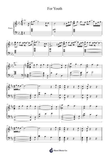 For Youth Sheet Music by BTS-Arr.Blithephne
