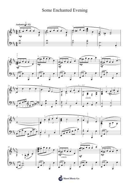 Some Enchanted Evening from South Pacific Sheet Music by Rodgers & Hammerstein-Arr.Watblack Jackcoln