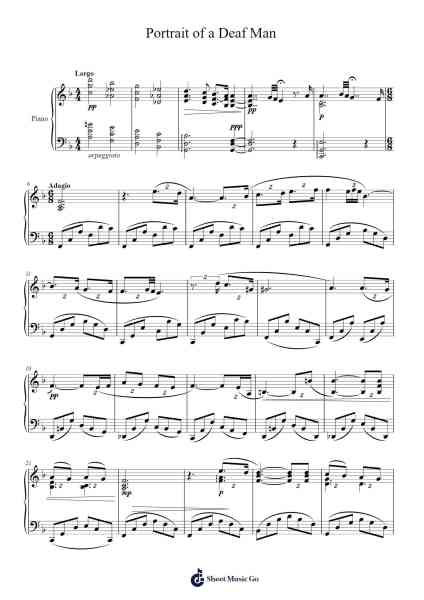 Portrait of a Deaf Man Sheet Music by Ivan1886-Arr.Georfoe