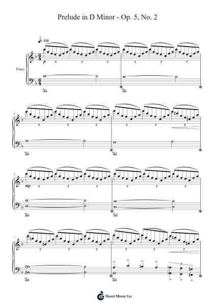 Prelude in D Minor - Op. 5, No. 2 Sheet Music by Ramskay-Arr.Woodthorne Rylee