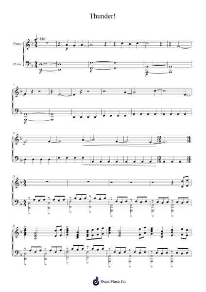 Thunder! Sheet Music by Evan Andersay-Arr.Virbell