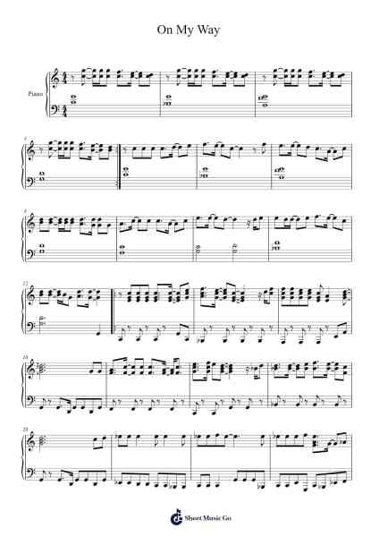 On My Way Sheet Music by Flowhit-Arr.Croftsgreg