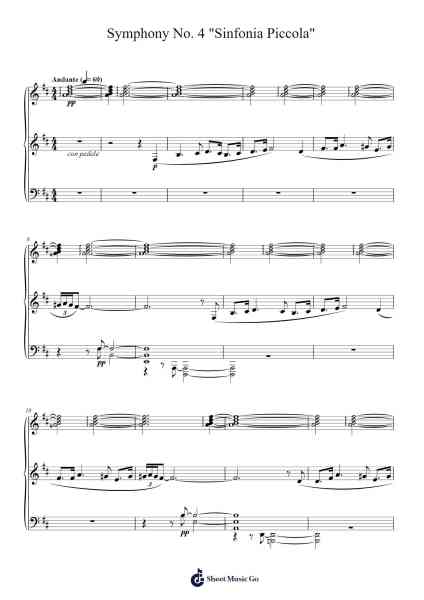 Symphony No. 4 "Sinfonia Piccola" in G Minor, Op. 14: II. Andante Sheet Music by Kurt Atterberg-Arr.Marhum