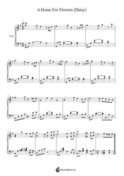 A Home For Flowers (Daisy) Sheet Music by Pedro Silva-Arr.Walshac