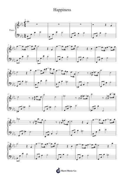 Happiness Partition de musique par undefined-Arr.Mauddam Linddice