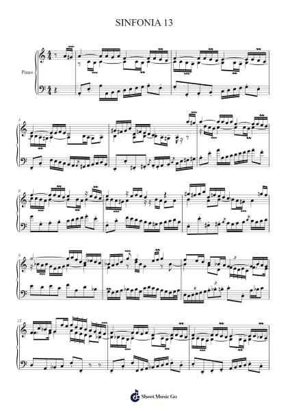 SINFONIA 13 Sheet Music by atmaninov-Arr.Fanses Tabyoung