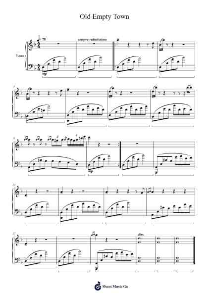 Old Empty Town Sheet Music by Li Yang Yang-Arr.Trollstal