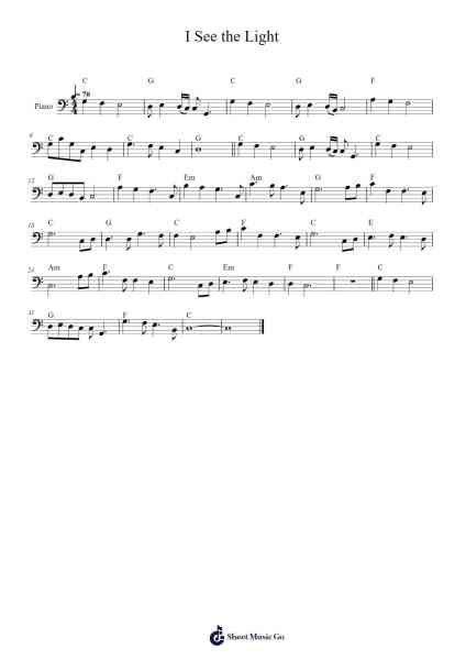 I See The Light Sheet Music by Alan Menken-Arr.Kathridge Brucefe