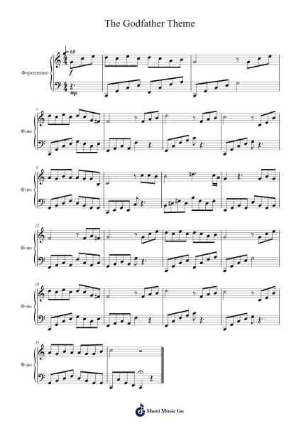 The Godfather Theme Sheet Music by Nino Rota-Arr.Duttraine