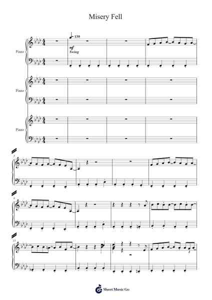 Misery Fell Sheet Music by Tally Hall-Arr.Ruthives Sibylxy