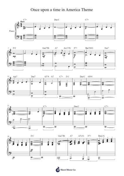 Once upon a time in America - Theme Sheet Music by Ennio Morricone-Arr.Dilfred Haro