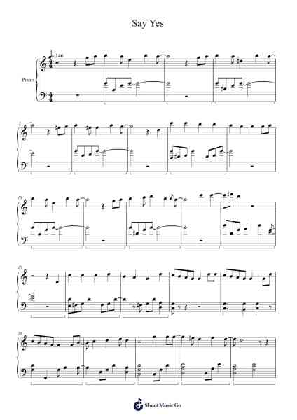 Say Yes Sheet Music by SEVENTEEN (세븐틴)-Arr.Invy