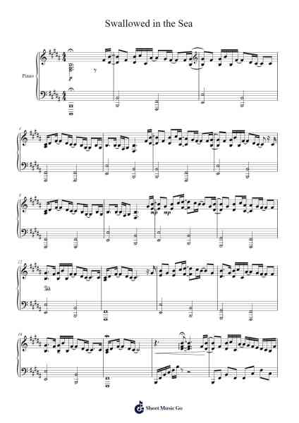 Swallowed in the Sea Sheet Music by Coldplay-Arr.Aumeo Glennrine