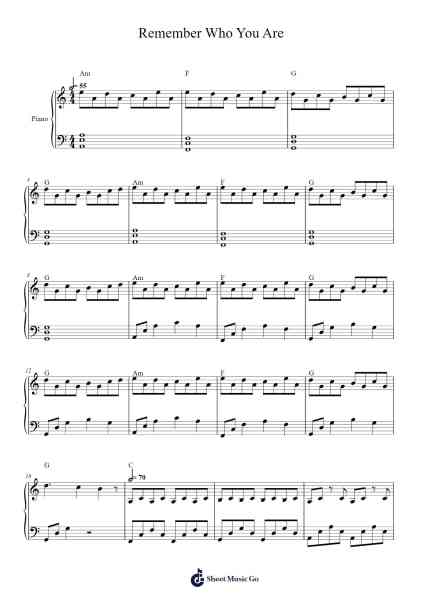 Remember Who You Are Sheet Music by Omkara-Arr.Cashshop