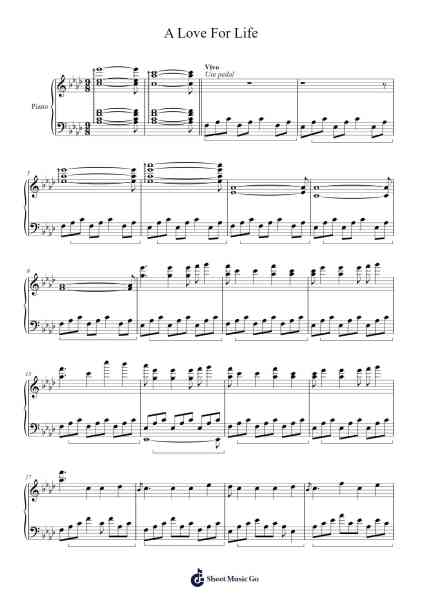 A Love For Life Sheet Music by YANNI-Arr.Bairdbian Lystan