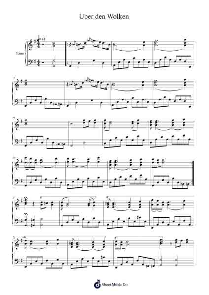 Uber den Wolken Sheet Music by Reinhard Mey-Arr.Sret