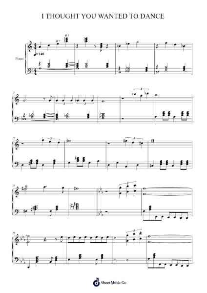 I THOUGHT YOU WANTED TO DANCE Sheet Music by Tyler, The Creator-Arr.Giswolf