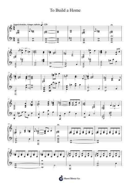 To Build a Home Sheet Music by The Cinematic Orchestra-Arr.Nelrist Hornrias