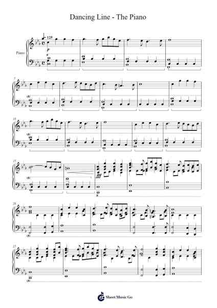 Dancing Line - The Piano Sheet Music by undefined-Arr.O'Cakeats Leofunk