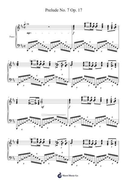 Prelude No. 7 in A Major, Op. 28 Sheet Music by ...etc...-Arr.Chilflower