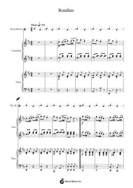 Rondino - No. 17 from Melodious Exercises, Op. 149 Sheet Music by Anton Diabelli-Arr.Wildech Mopold